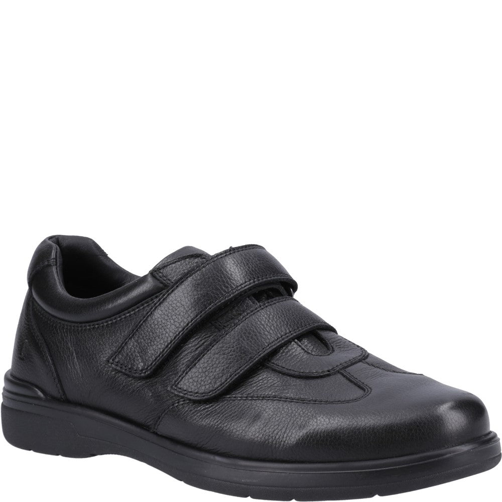Mens Classic Touch Fastening Shoes Black Hush Puppies Magnus Shoes