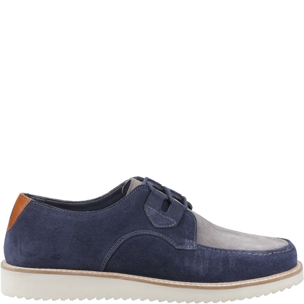 Lace Mens Summer Navy/Grey Hush Puppies Orion Shoes