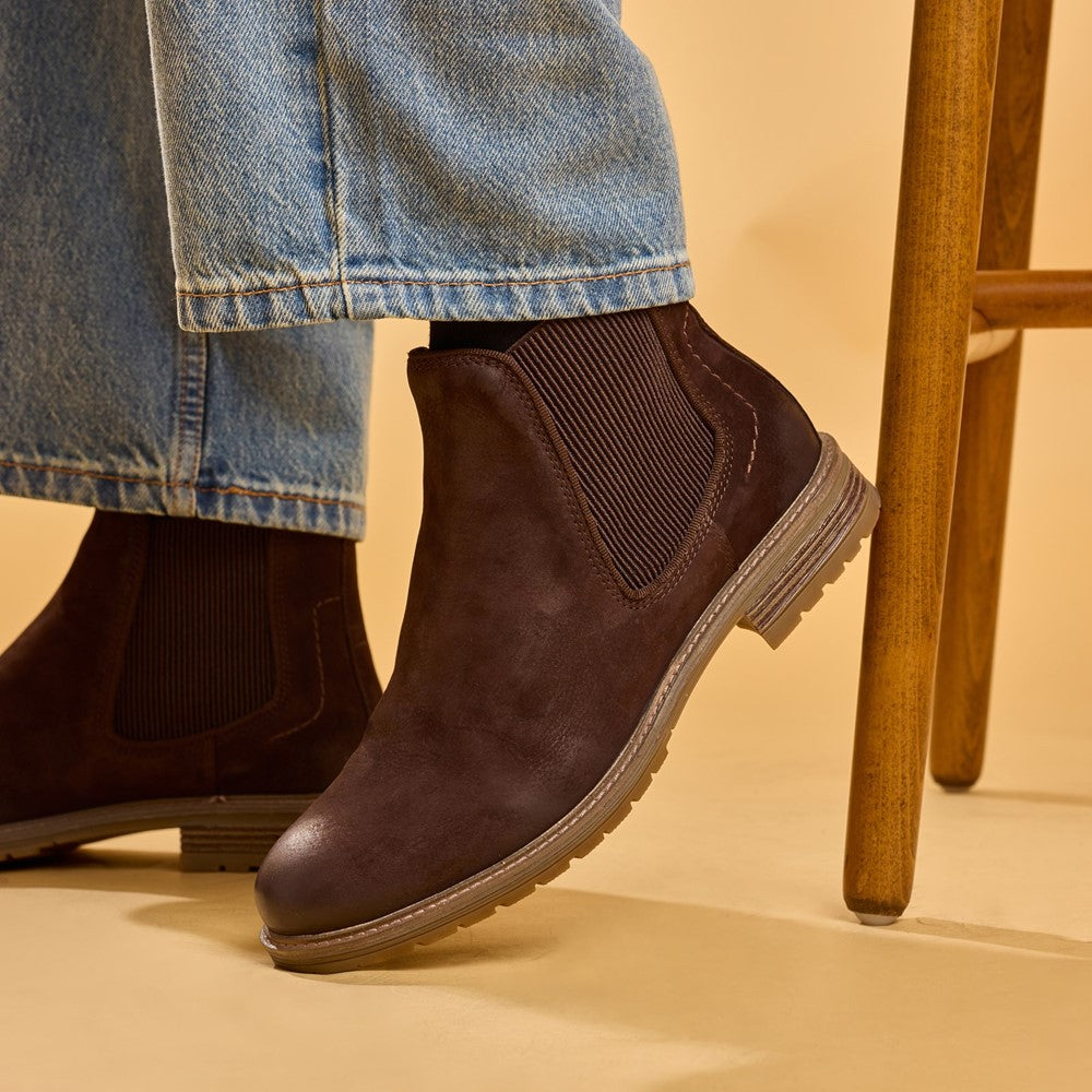 Mens Boots Dark Brown Hush Puppies Russell Boots