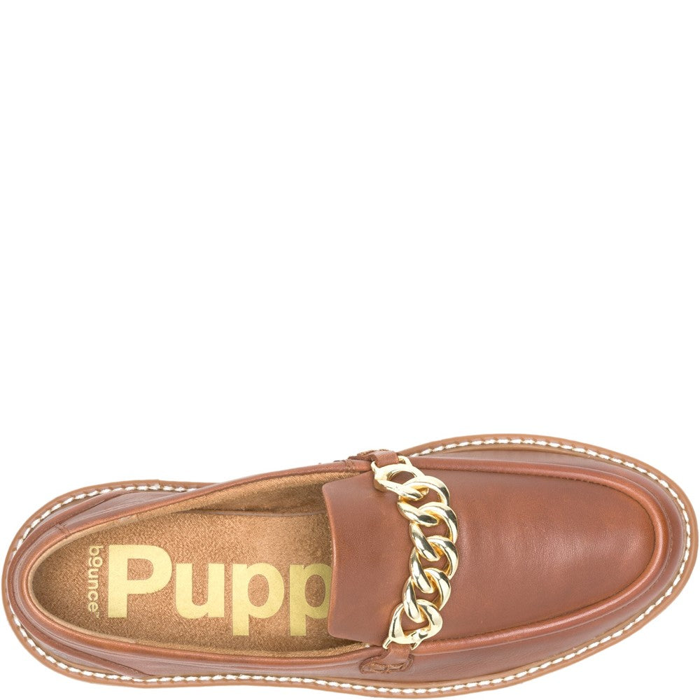 Slip On Ladies Shoes Cognac Hush Puppies Jodie Loafer