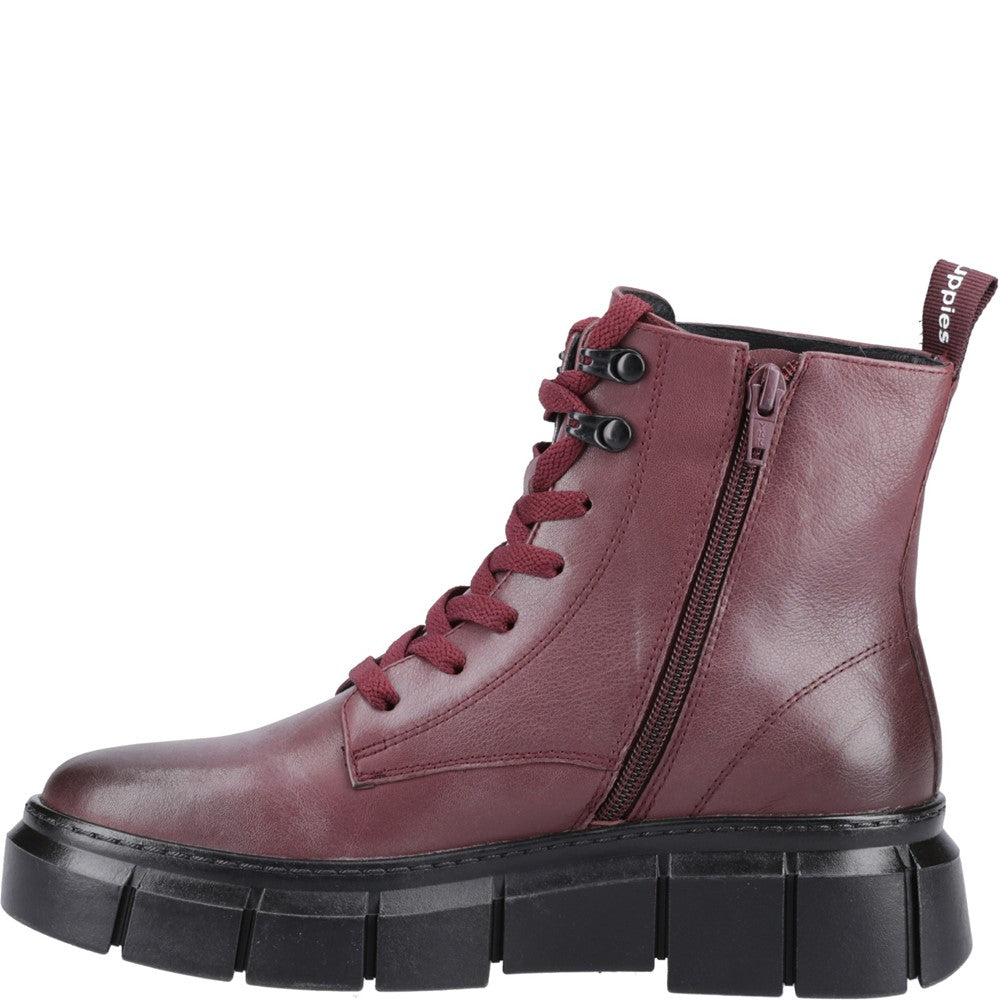 Ladies Ankle Boots Bordeaux Hush Puppies Fawn Ankle Boots