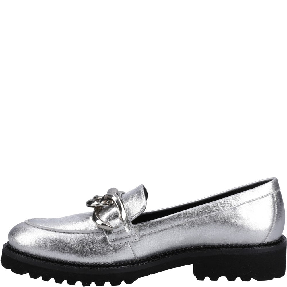 Slip On Ladies Shoes Silver Hush Puppies Gianna Loafer