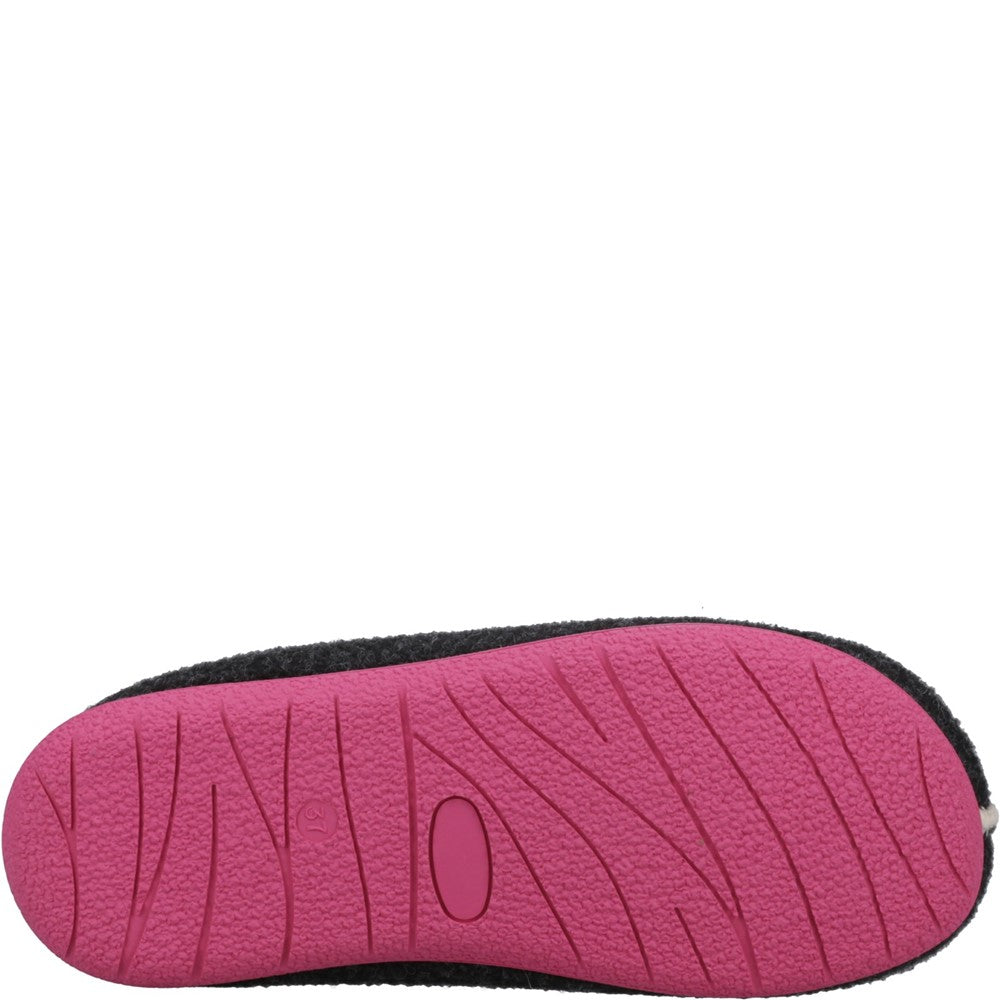 Classic Ladies Slippers Charcoal Hush Puppies Good Slippers