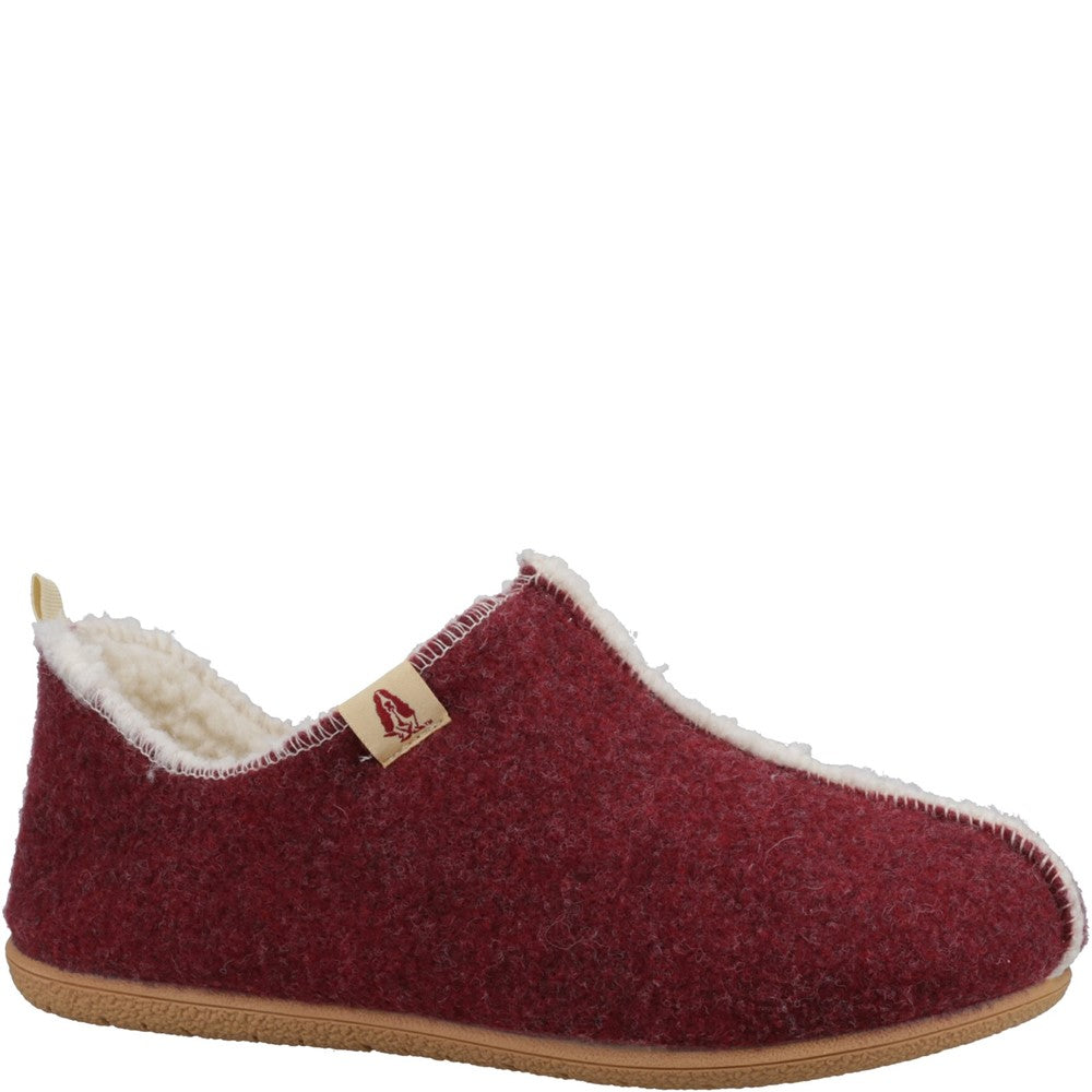 Hush Puppies Women's Recycled Cosy Slippers - Eco-Friendly Comfort (Burgundy, Size 7 US)