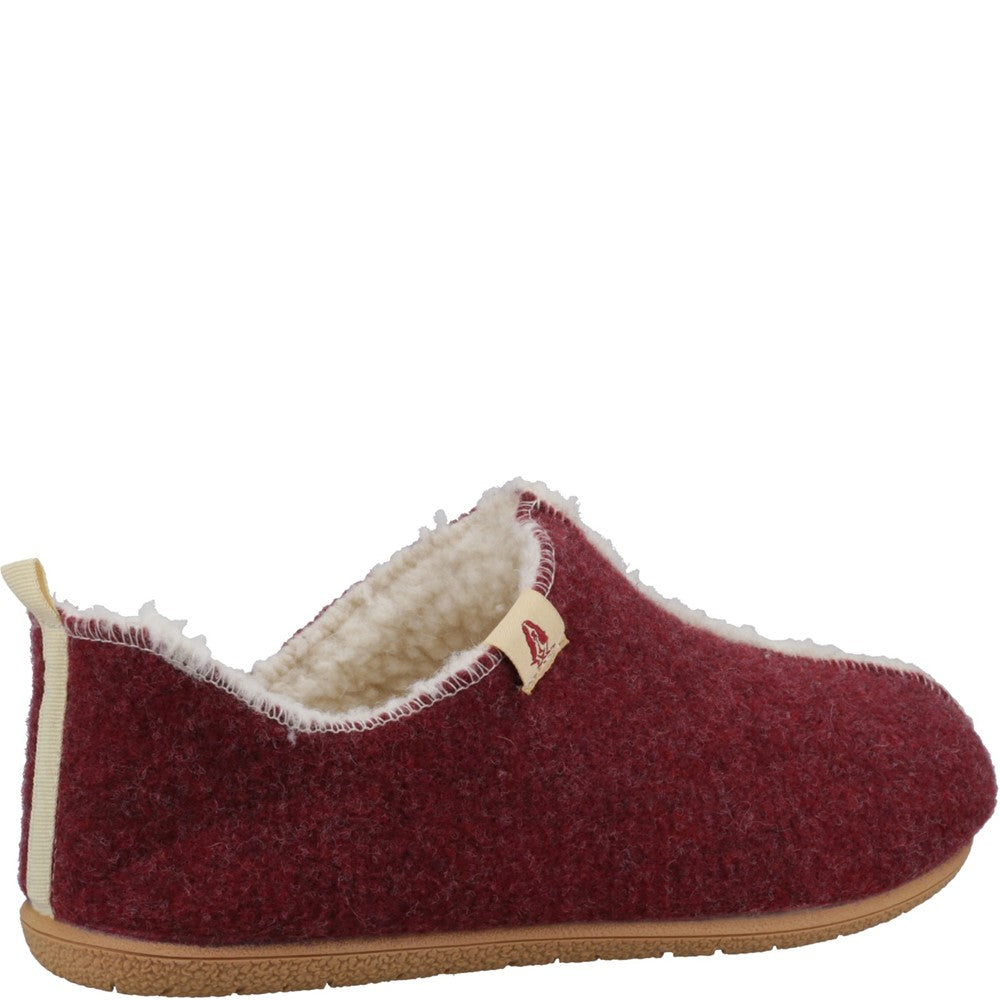 Classic Ladies Slippers Burgundy Hush Puppies Good Slippers