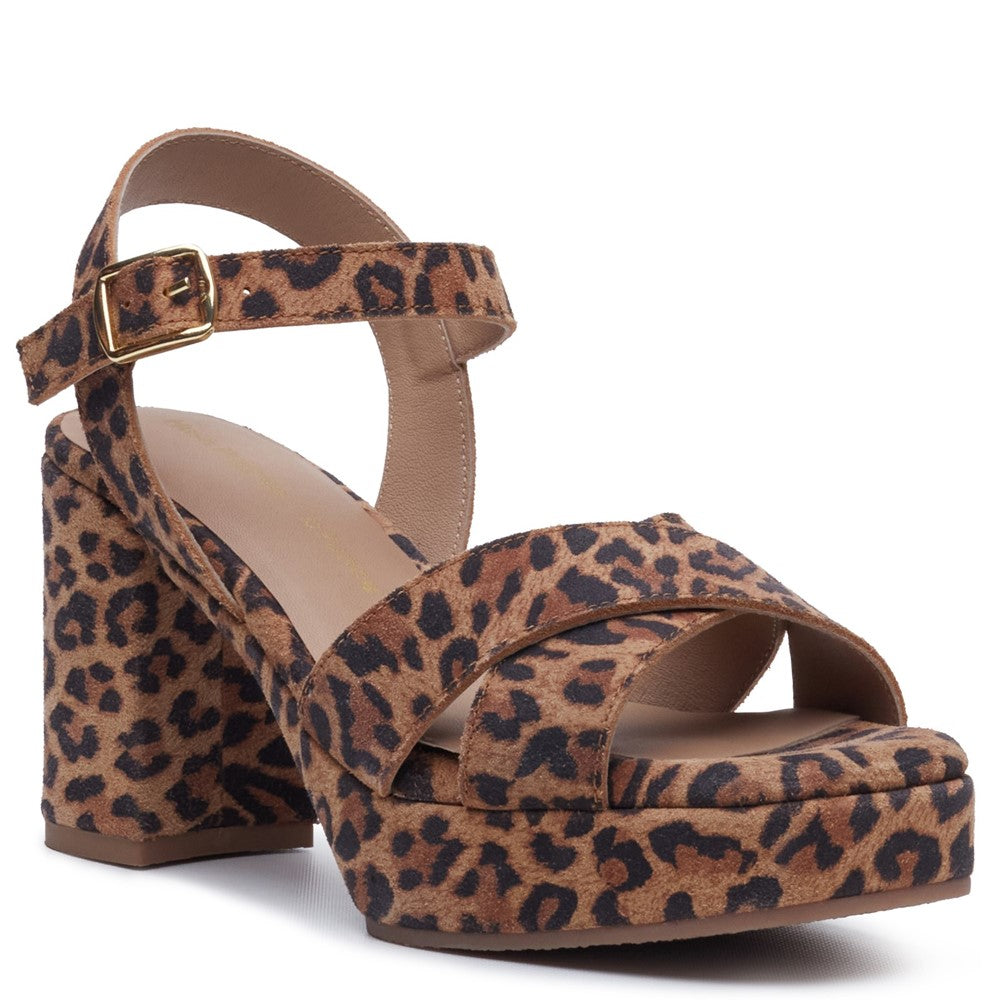 Ladies Heels Leopard Hush Puppies Ophelia Heels