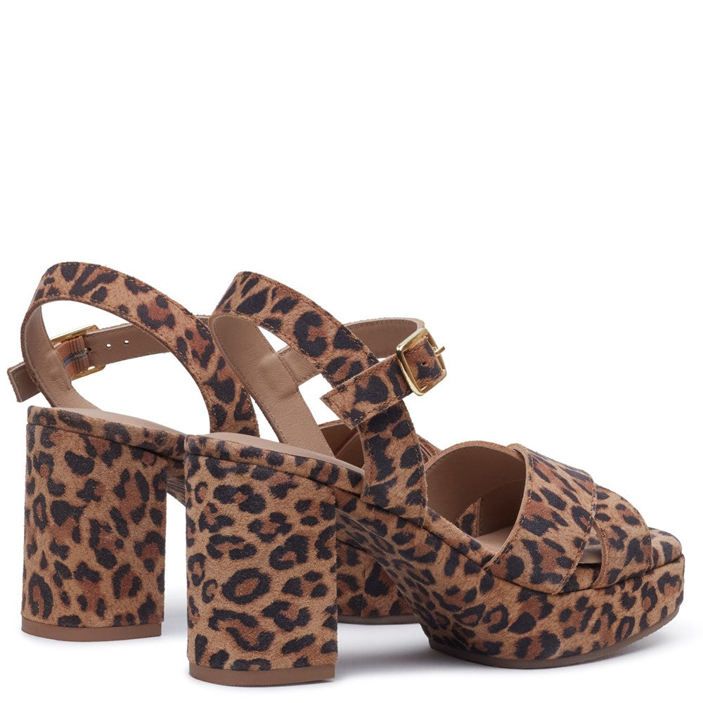 Ladies Heels Leopard Hush Puppies Ophelia Heels