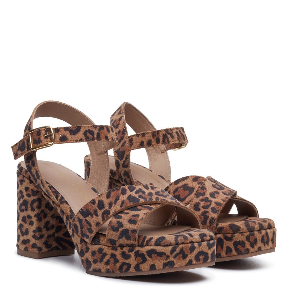 Ladies Heels Leopard Hush Puppies Ophelia Heels