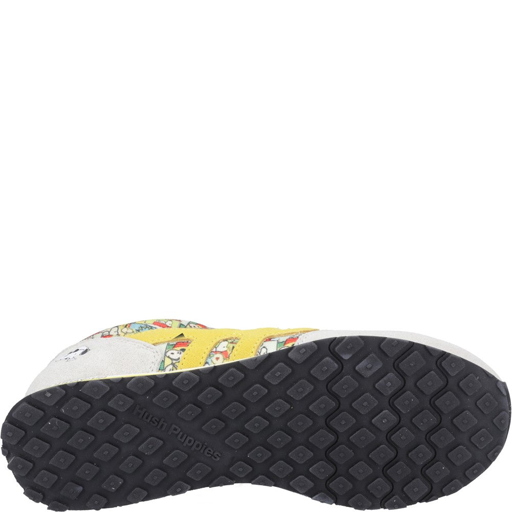 Ladies Sports White Hush Puppies SEVENTY8 Peanuts Trainer