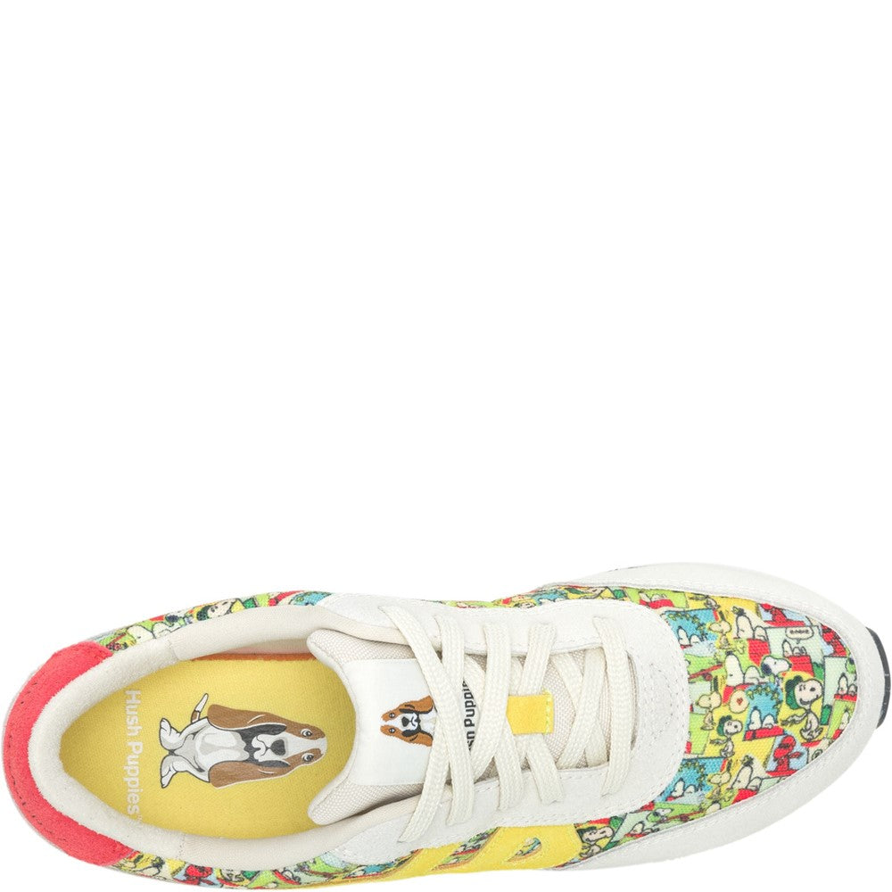 Ladies Sports White Hush Puppies SEVENTY8 Peanuts Trainer