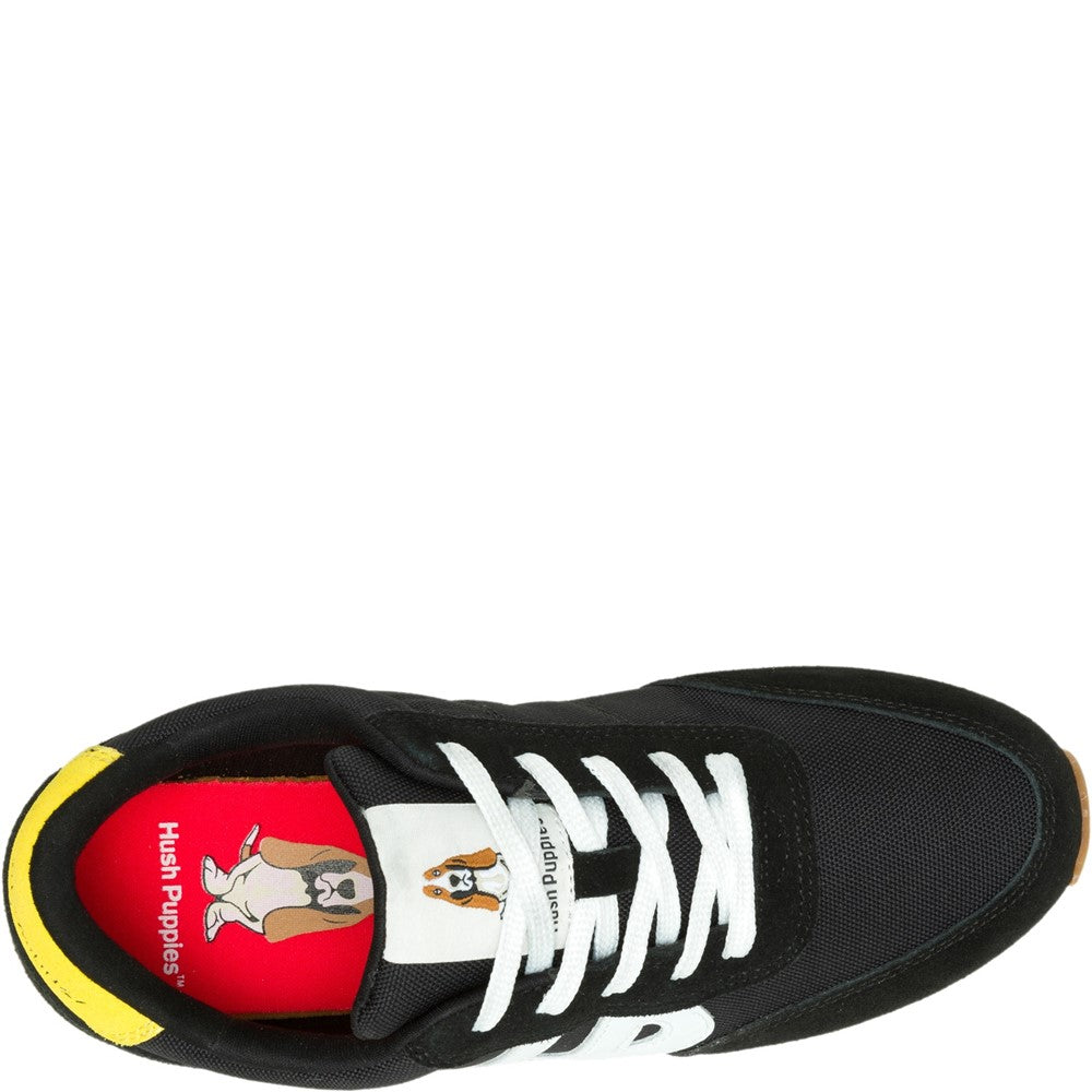 Ladies Sports Black  Hush Puppies SEVENTY8 Peanuts Trainer