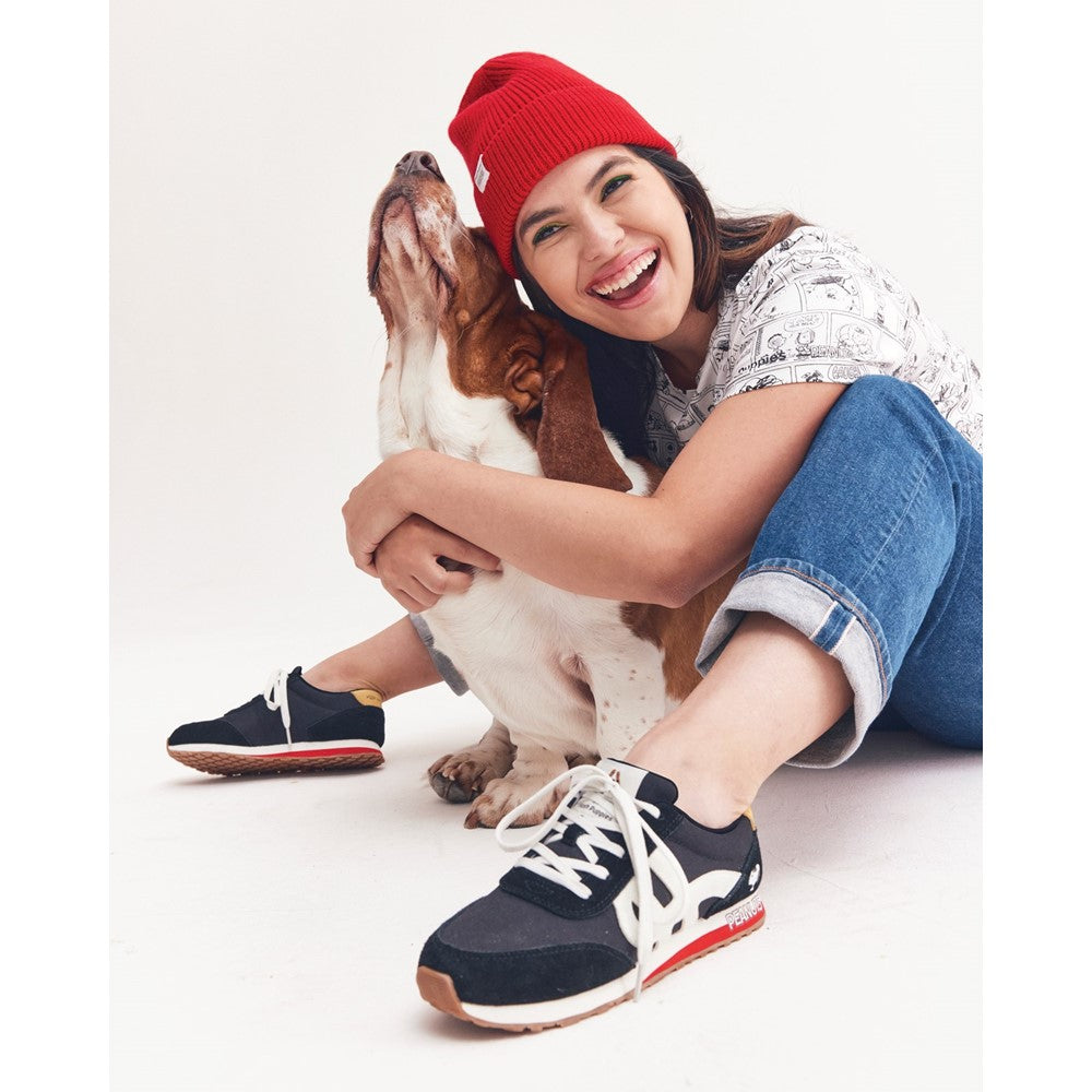 Ladies Sports Black  Hush Puppies SEVENTY8 Peanuts Trainer