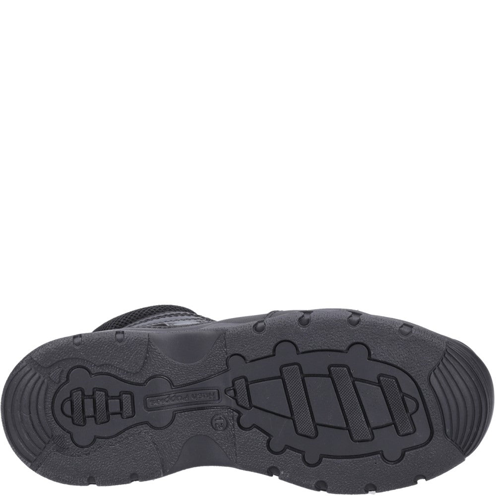 Boys BTS FLFR Black Hush Puppies Titus JNR Shoe