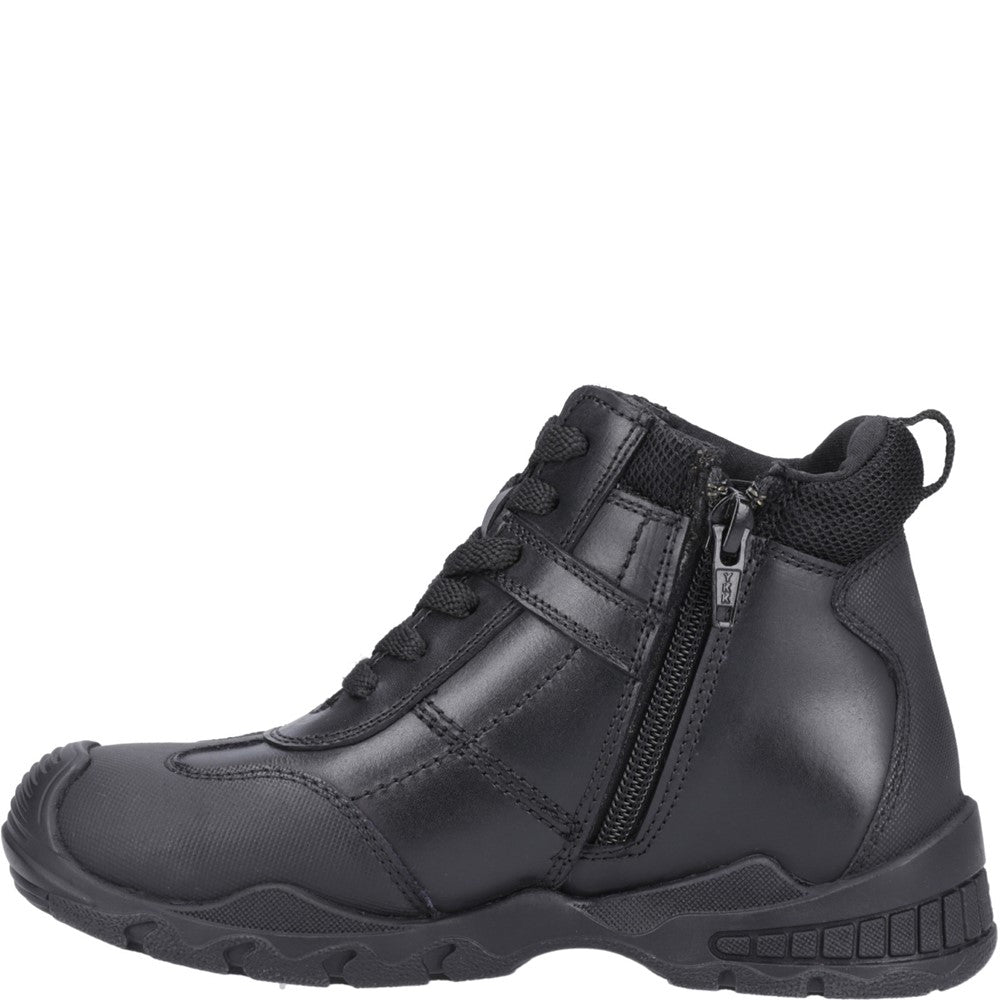 Boys BTS FLFR Black Hush Puppies Titus JNR Shoe
