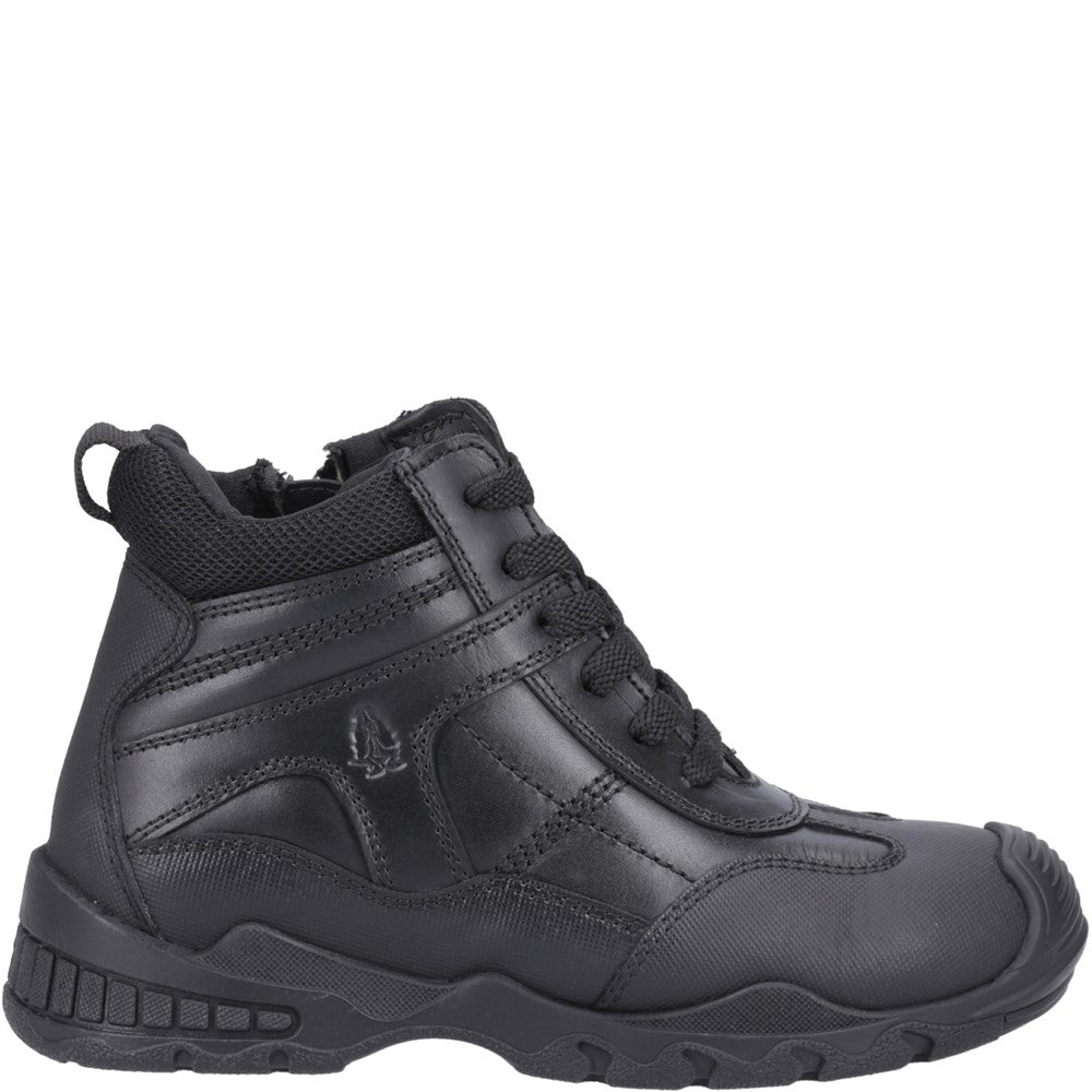 Boys BTS FLFR Black Hush Puppies Titus JNR Shoe