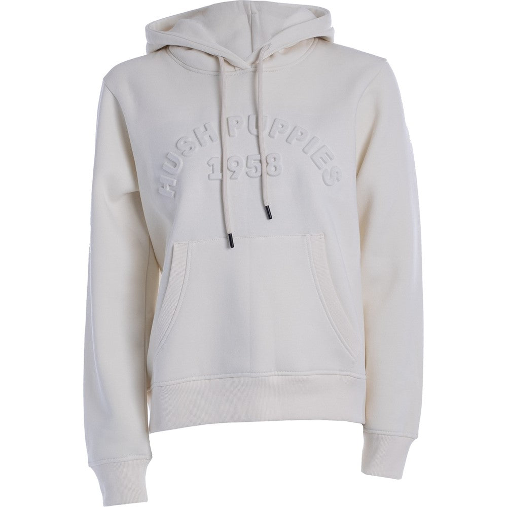 Sweat Shirts White Hush Puppies HP Emboss Hoodie