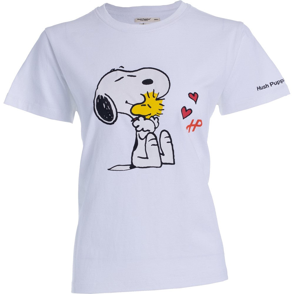 Tee Shirts White Hush Puppies HP Snoopy Hug Tee