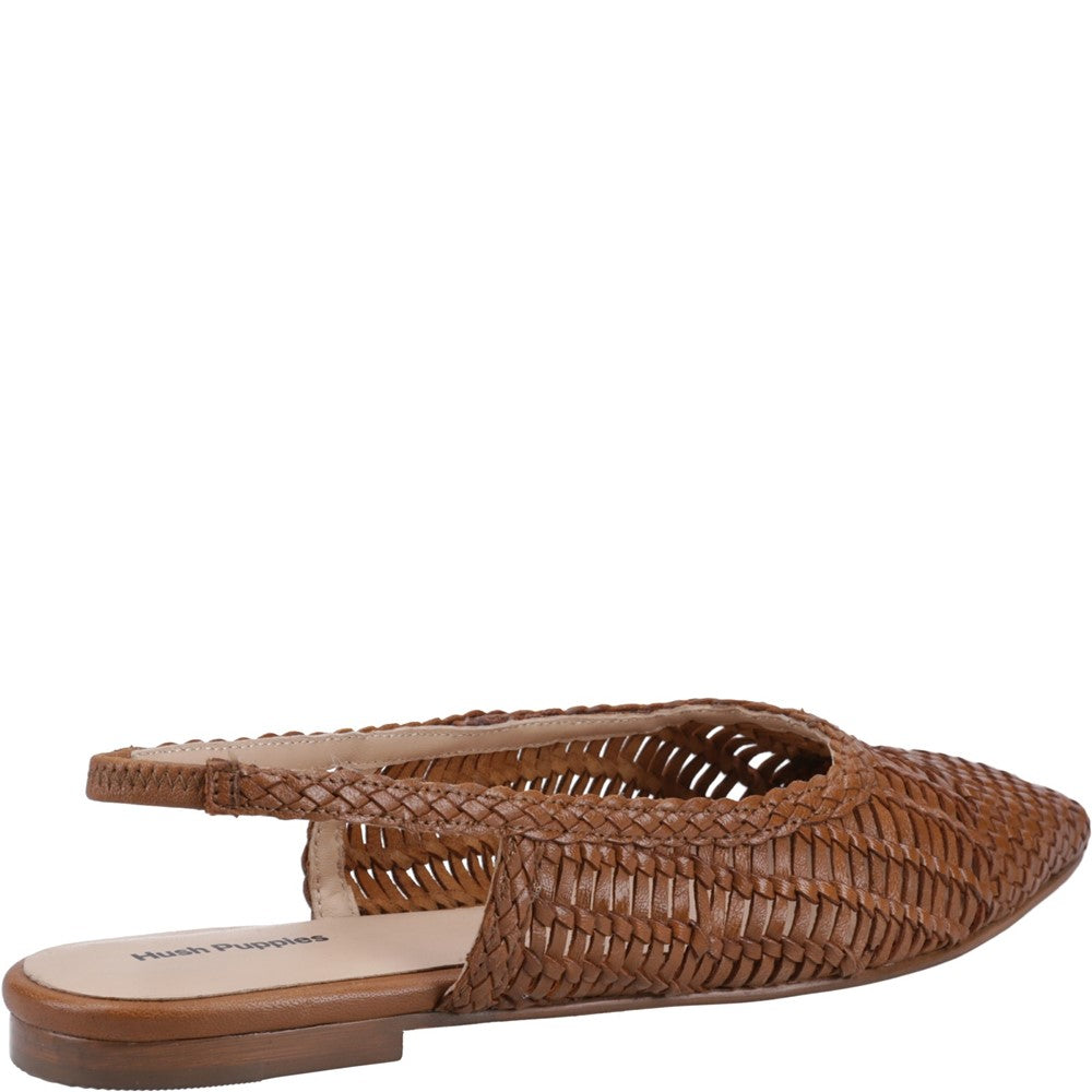 Ballerinas Tan Hush Puppies Dalia Woven Slingback Ballerinas