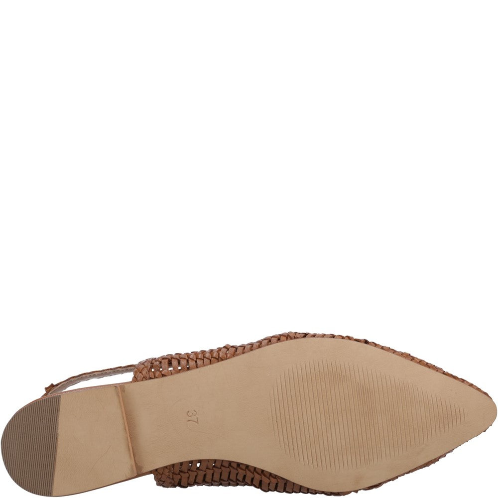 Ballerinas Tan Hush Puppies Dalia Woven Slingback Ballerinas