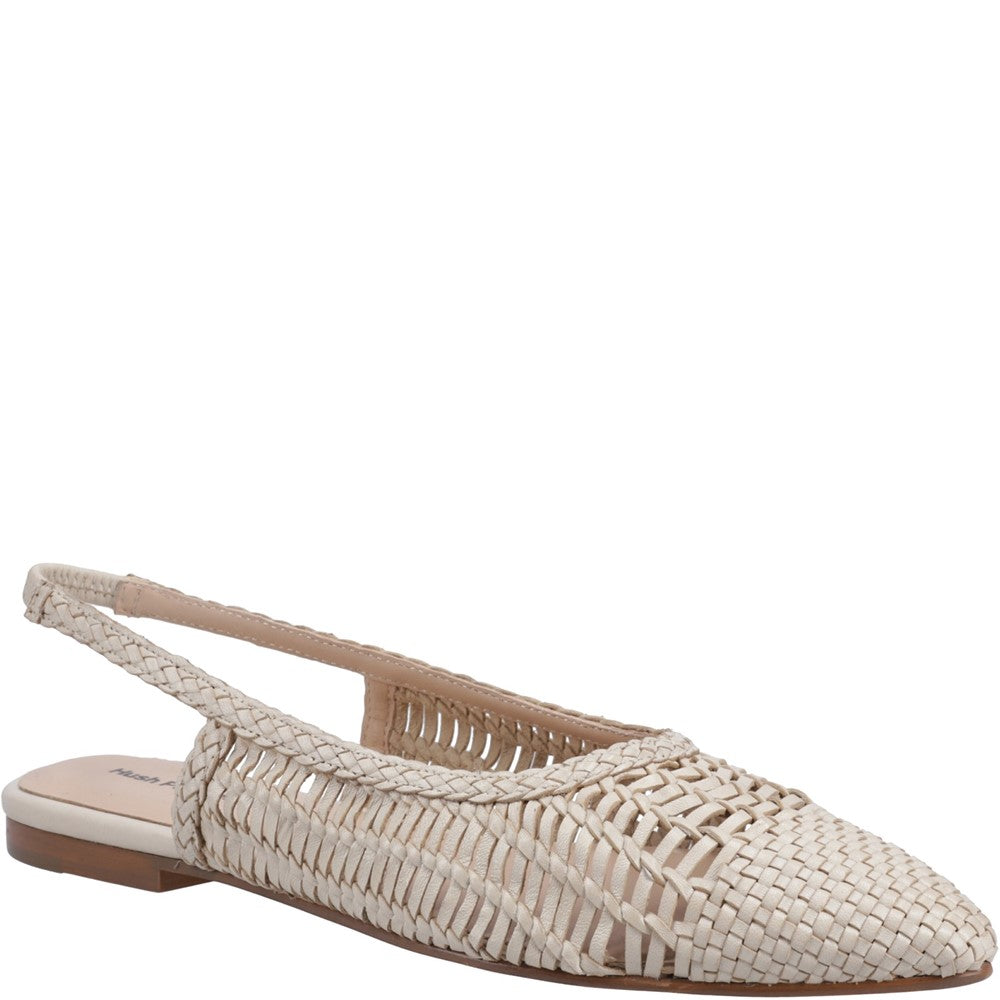 Ballerinas Cream Hush Puppies Dalia Woven Slingback Ballerinas