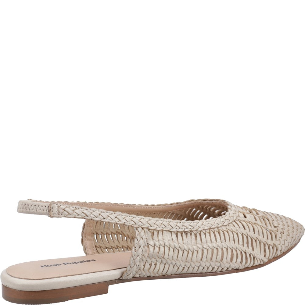 Ballerinas Cream Hush Puppies Dalia Woven Slingback Ballerinas