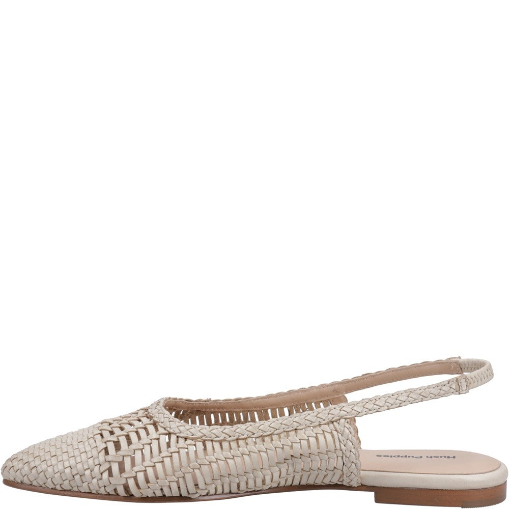 Ballerinas Cream Hush Puppies Dalia Woven Slingback Ballerinas