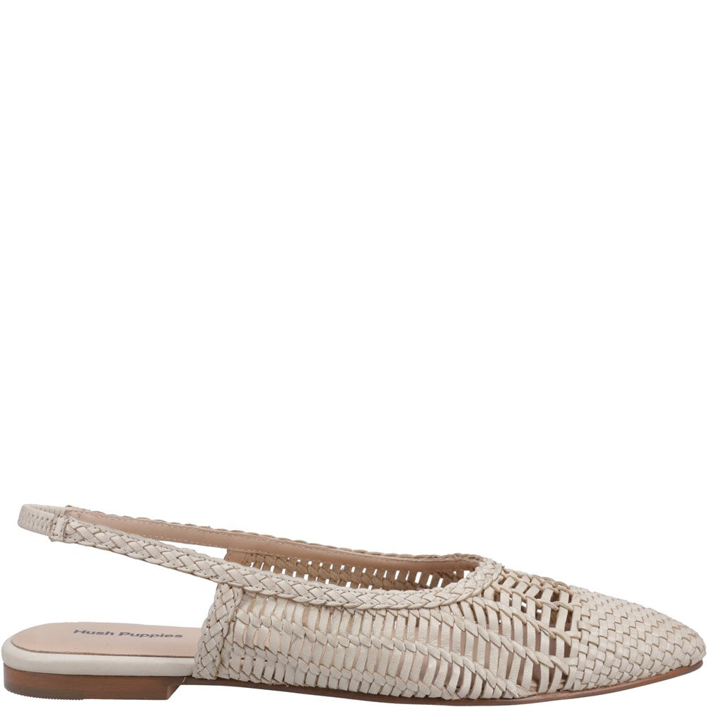 Ballerinas Cream Hush Puppies Dalia Woven Slingback Ballerinas