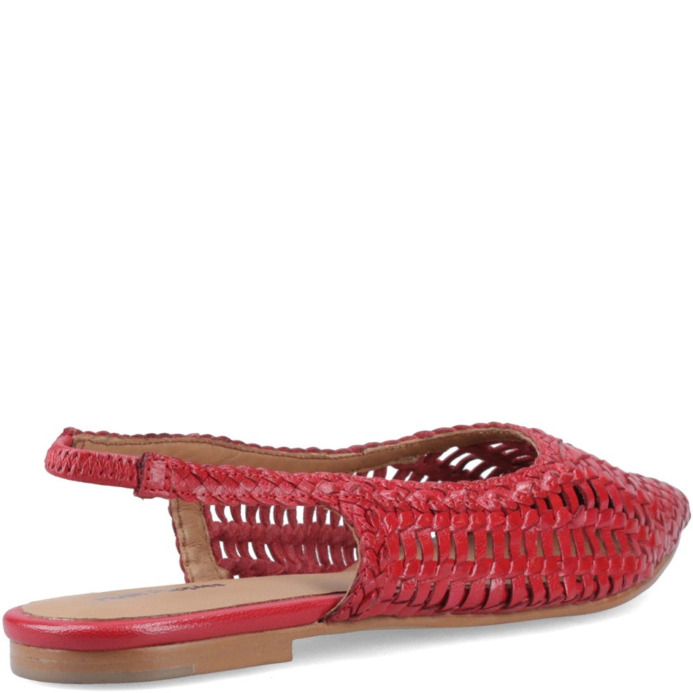 Ballerinas Red Hush Puppies Dalia Woven Slingback Ballerinas