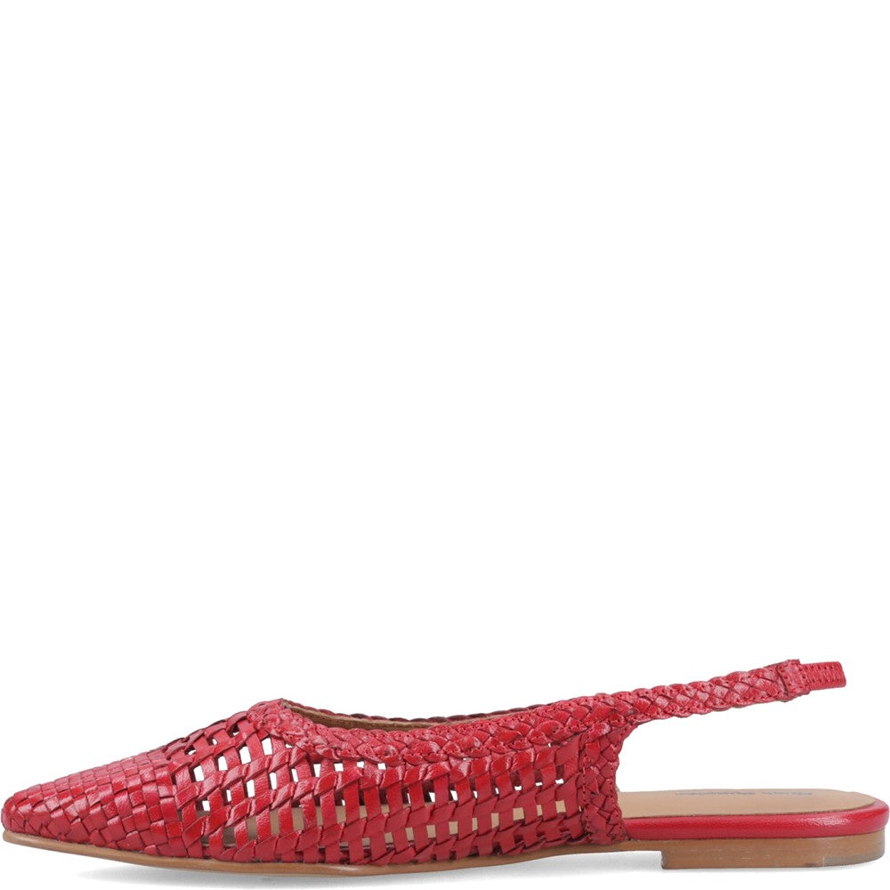 Ballerinas Red Hush Puppies Dalia Woven Slingback Ballerinas
