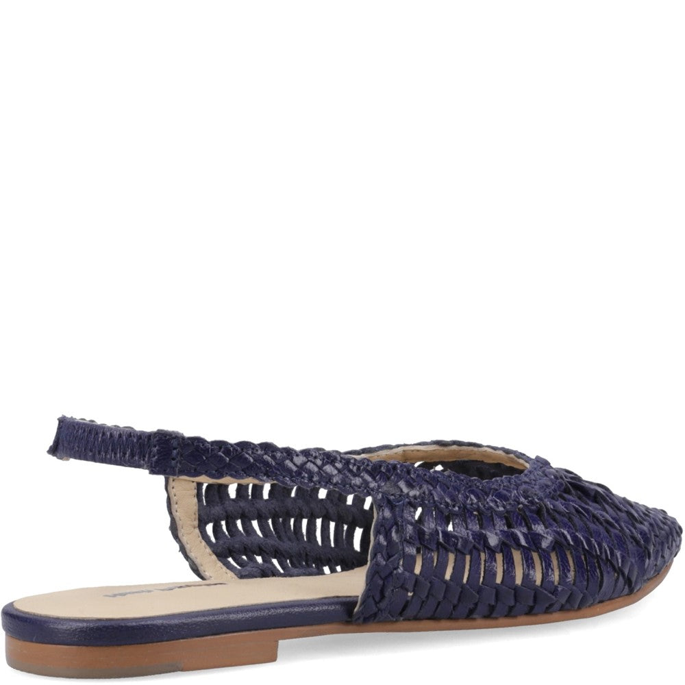 Ballerinas Navy Hush Puppies Dalia Woven Slingback Ballerinas