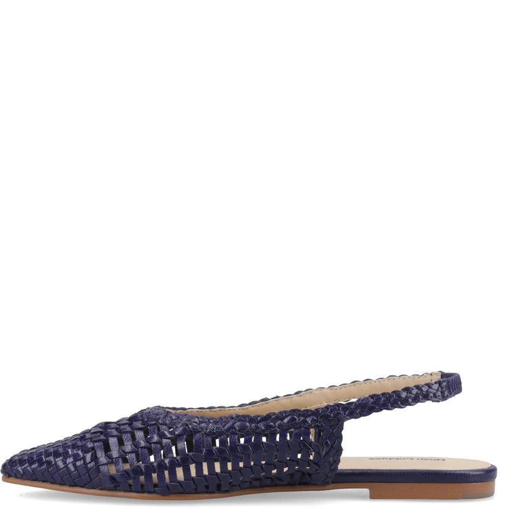 Ballerinas Navy Hush Puppies Dalia Woven Slingback Ballerinas