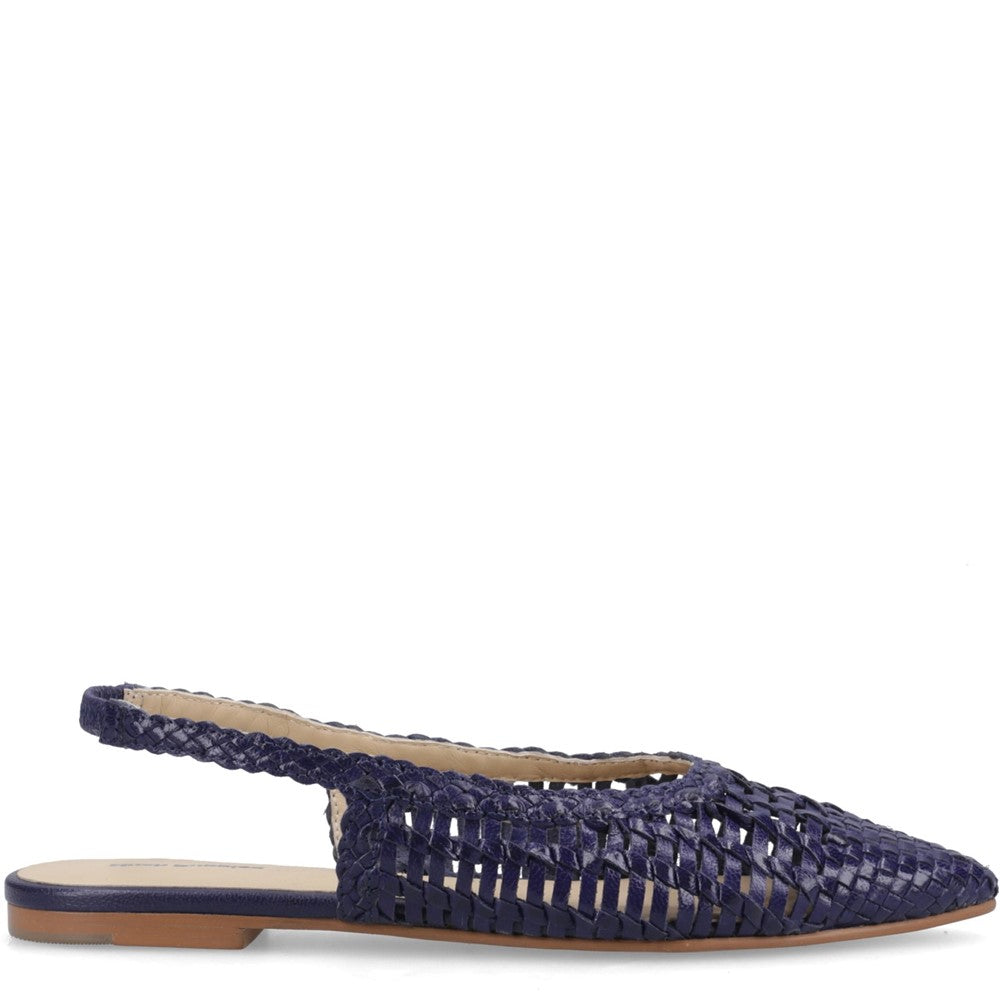 Ballerinas Navy Hush Puppies Dalia Woven Slingback Ballerinas