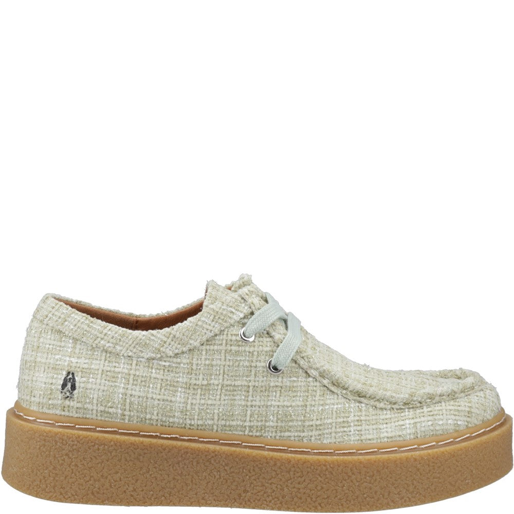 Lace Ladies Shoes Mint Hush Puppies Bridie Textile Mocc Toe