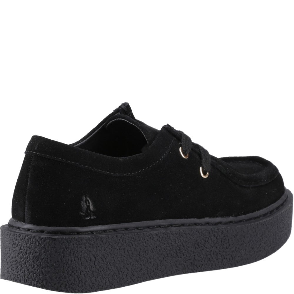 Lace Ladies Shoes Black Hush Puppies Bridie Suede Mocc Toe