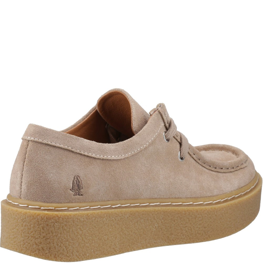 Lace Ladies Shoes Taupe Hush Puppies Bridie Suede Mocc Toe