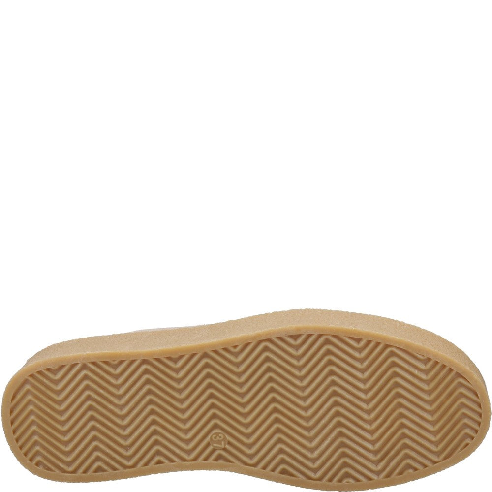 Lace Ladies Shoes Taupe Hush Puppies Bridie Suede Mocc Toe