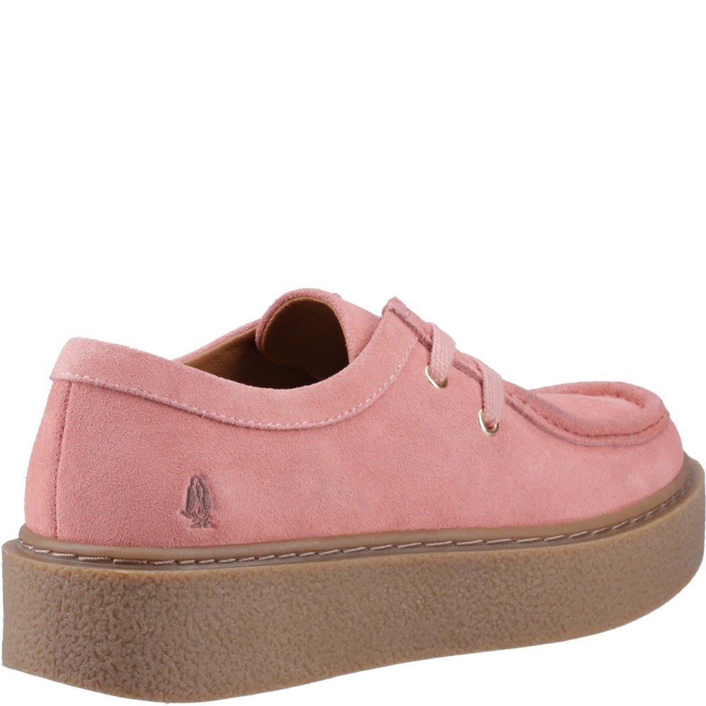 Lace Ladies Shoes Pink Hush Puppies Bridie Suede Mocc Toe