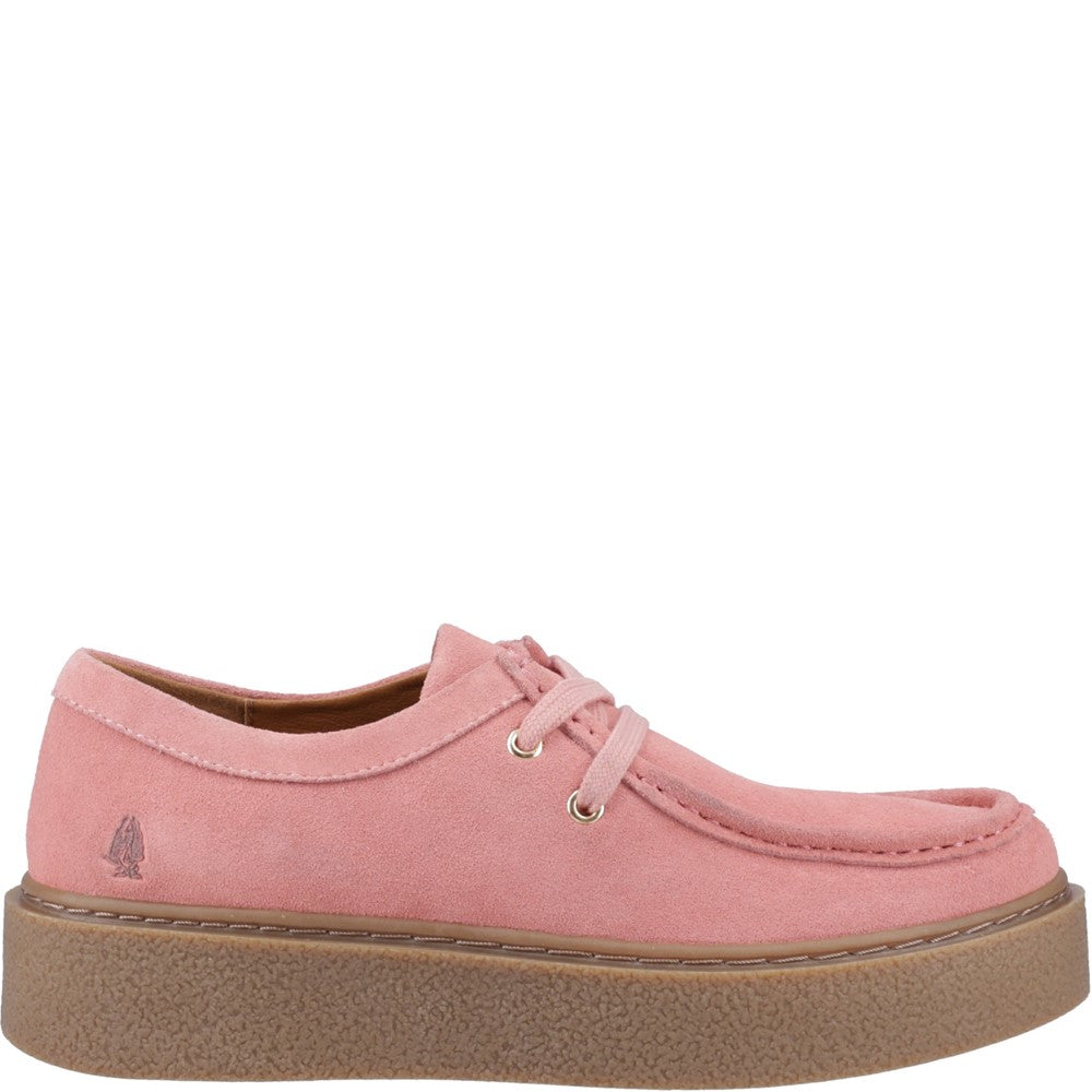 Lace Ladies Shoes Pink Hush Puppies Bridie Suede Mocc Toe