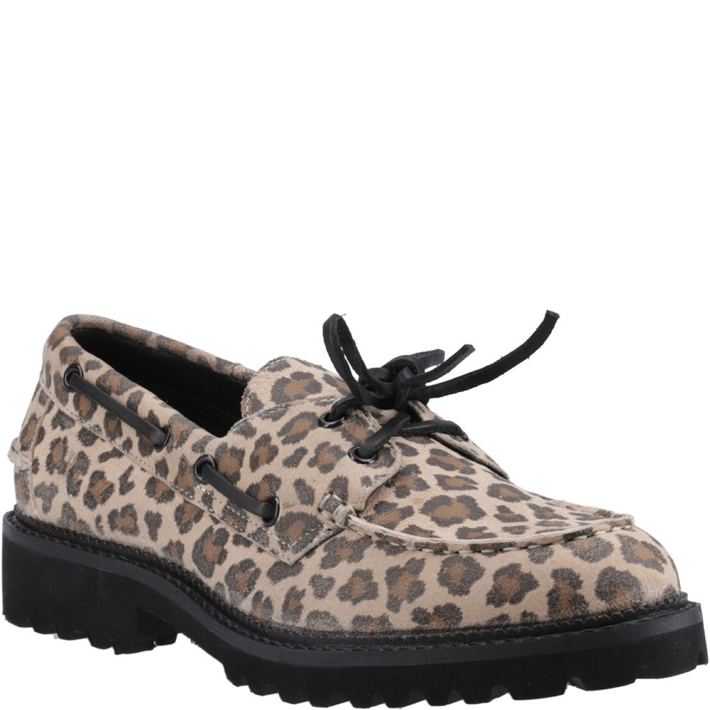 Lace Ladies Shoes Leopard Hush Puppies Geri Loafer