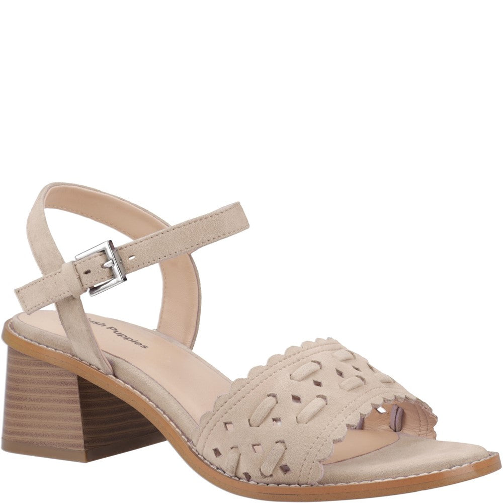 Ladies Heeled Sandals Taupe Hush Puppies Lacie Heeled Sandal