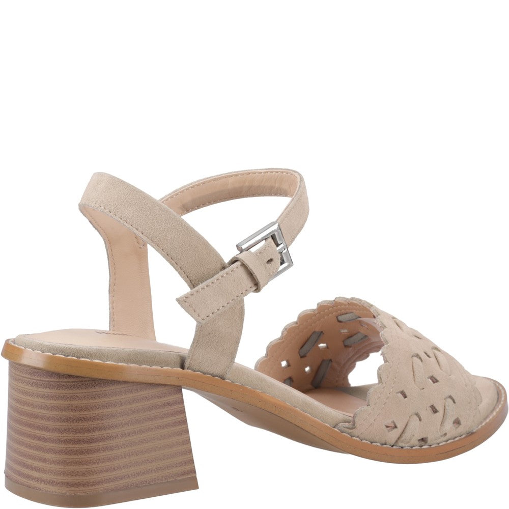 Ladies Heeled Sandals Taupe Hush Puppies Lacie Heeled Sandal