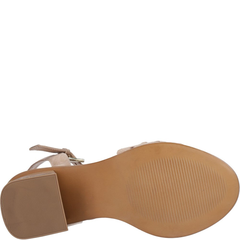 Ladies Heeled Sandals Taupe Hush Puppies Lacie Heeled Sandal