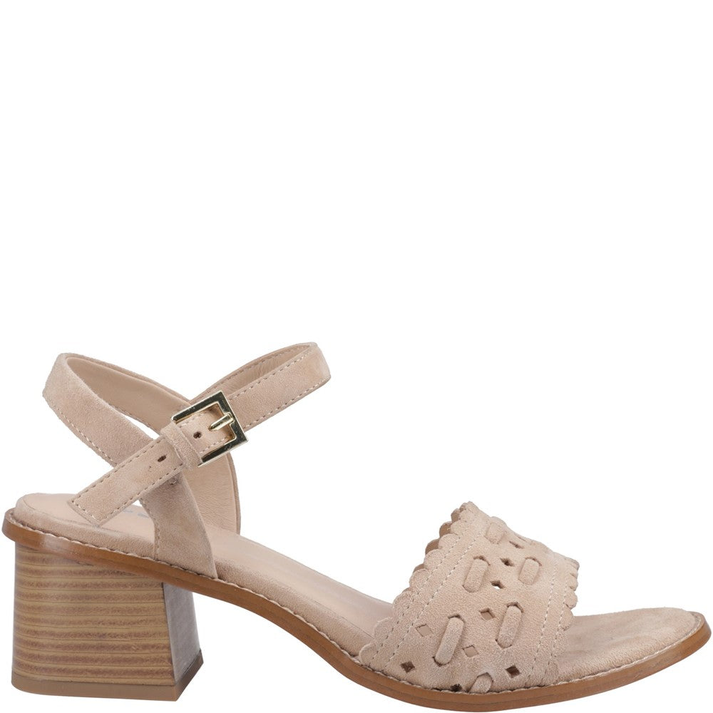 Ladies Heeled Sandals Taupe Hush Puppies Lacie Heeled Sandal