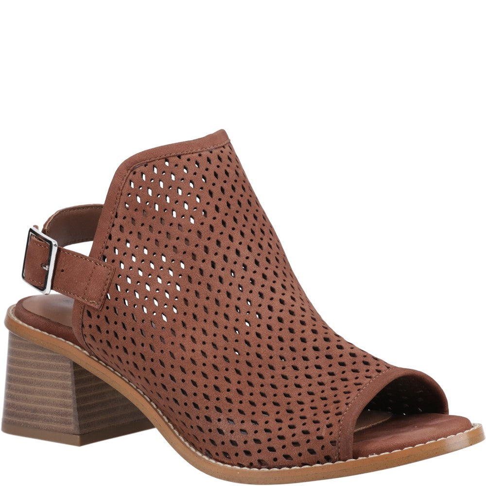 Ladies Heels Brown Hush Puppies Louise Heeled Sandal
