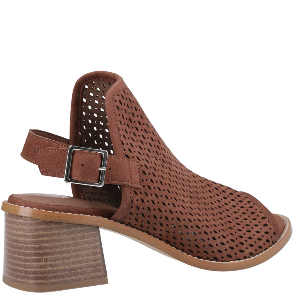 Ladies Heels Brown Hush Puppies Louise Heeled Sandal