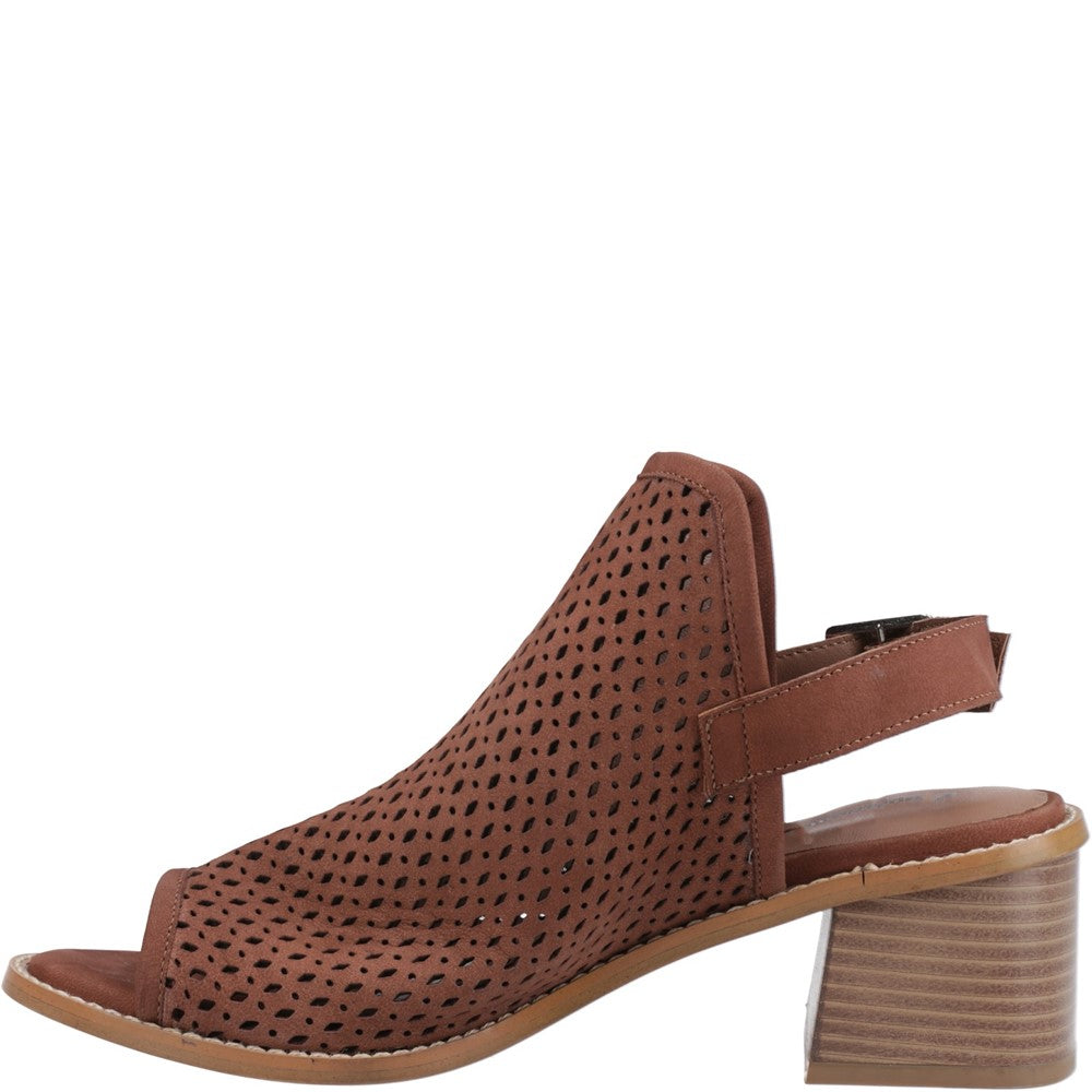 Ladies Heels Brown Hush Puppies Louise Heeled Sandal