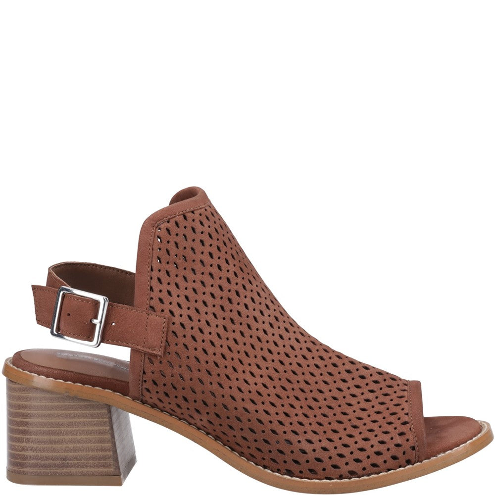 Ladies Heels Brown Hush Puppies Louise Heeled Sandal