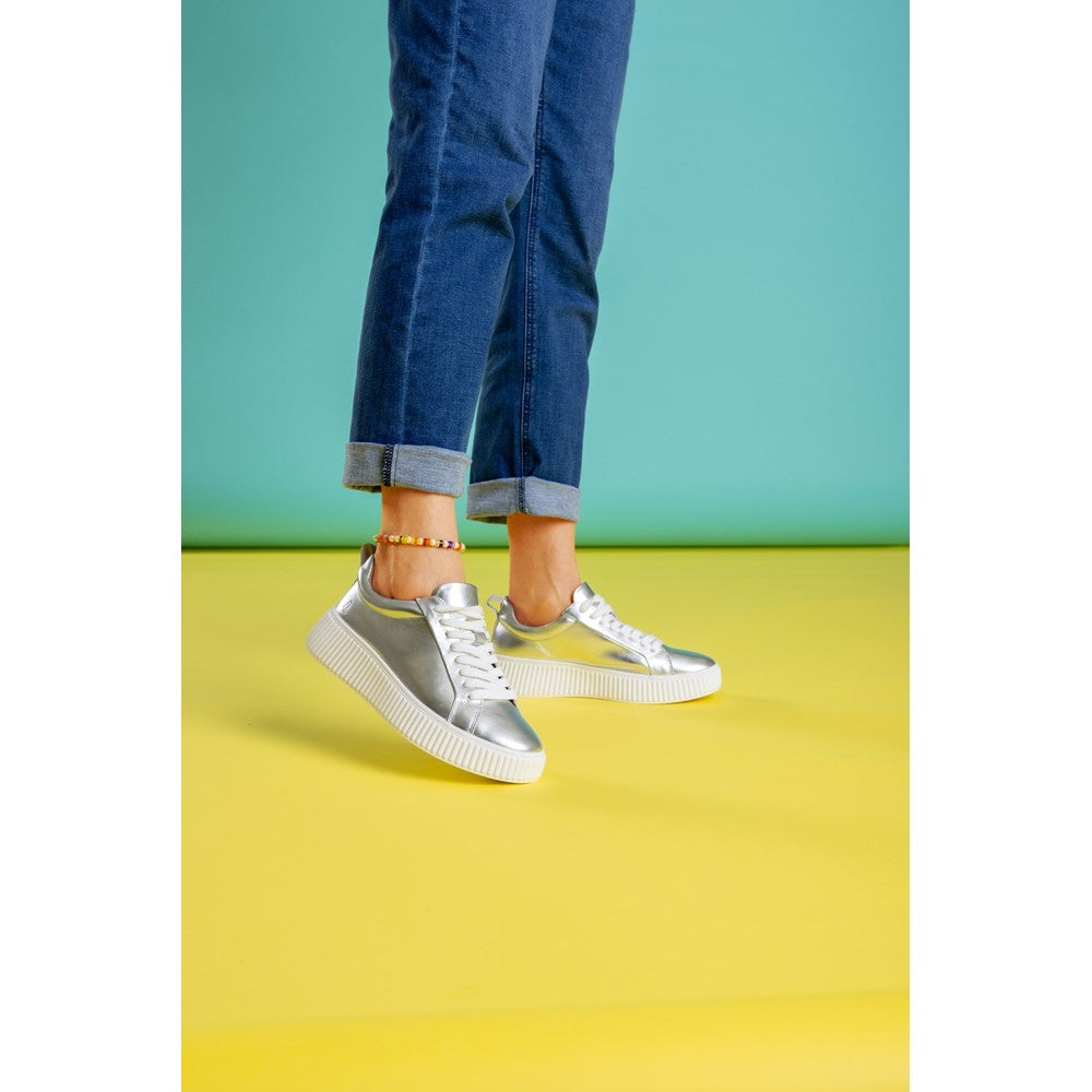 Ladies Sports Silver Hush Puppies Harlow Sneaker