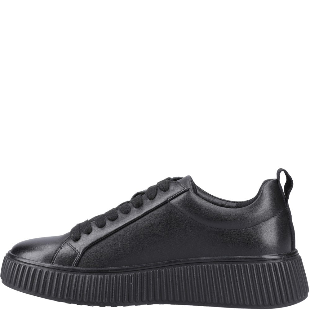 Ladies Sports Black/Black Hush Puppies Harlow Sneaker