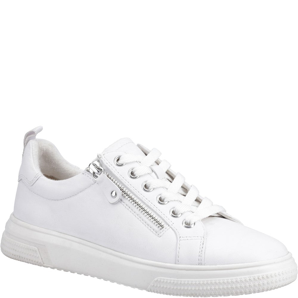 Ladies Sports White Hush Puppies Martha Trainer